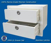 Deep Blue Marine XL Double Drawer White Locking