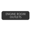 Blue SeaLarge Format Label - "Engine Room Outlets"