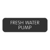 Blue SeaLarge Format Label - "Fresh Water Pump"