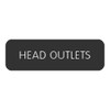 Blue SeaLarge Format Label - "Head Outlets"
