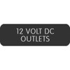 Blue Sea Large Format Label - "12V DC Outlets"