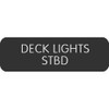 Blue Sea Large Format Label - "Deck Lights STBD"
