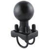 RAM Mount Double U-Bolt Base w\/D Size 2.25" Ball for Rails from 0.75" to 1.25" in Diameter