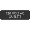 Blue Sea Large Format Label - "120 Volt AC Outlets"