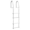 Dock Edge Fixed 4 Step Ladder Bright White Galvalume