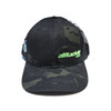 Alltackle Fishing Hat - Camo Side Hit - Black/Green