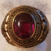Rare US Merchant Marine Academy Ring ...Circa. 1946 10K Gold w/ Ruby in Outstanding Condition
