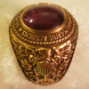 Rare US Merchant Marine Academy Ring ...Circa.  1946 10K Gold w/ Ruby in Outstanding Condition