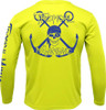 Tropical Maniac Performance Long Sleeve - Skull - Chartreuse - 2X