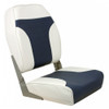 Springfield High Back Multi-Color Folding Seat - White\/Blue