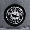 The Qualified Captain Embroidered Patch Trucker Hat - Heather Grey/Black