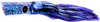 Black Bart Kona Classic Tube Marlin Lure-Black Purple Split/Purple Fleck