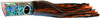 Black Bart Kona Classic Tube Marlin Lure-Petrolero/Orange Dot
