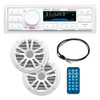 Boss Audio MCK500WB.6 Kit w\/MR500UAB, 2 MR6W Speakers, MRANT10 Antenna,  White Remote