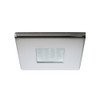 Quick Edwin C Downlight LED - 2W, IP66, Screw Mounted - Square Stainless Bezel, Square Warm White Light