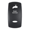 Pacer Actuator - 'RAW WATER' f\/V Series Contura Switches - Black - Laser Etched (Top\/Bottom Light)