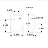 TACO 2" Rub Rail End Cap - White