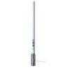 Scout 8' White VHF Antenna 6dB Heavy Stainless Steel Ferrule w\/6M RG-8x Includes PL-259 Heavy Duty Offshore Antenna KS-43
