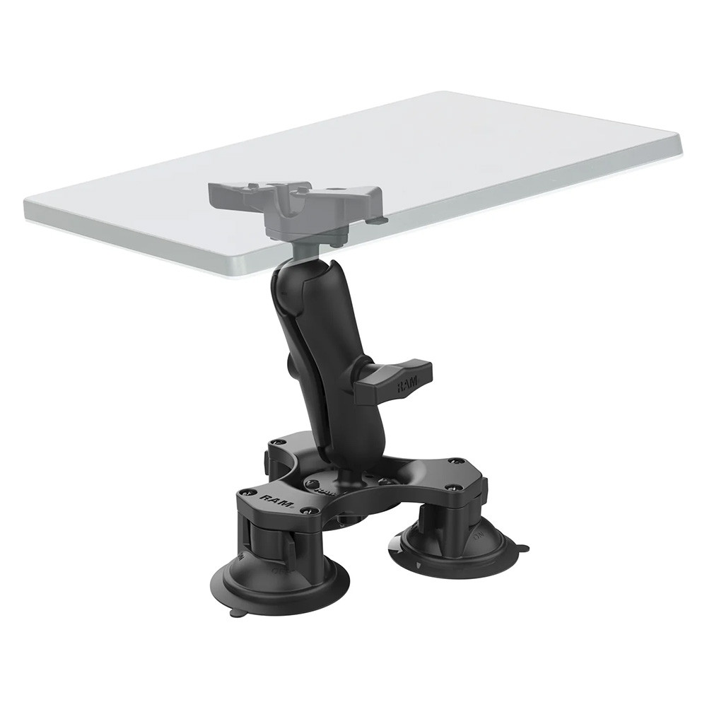 RAM Mount RAM Twist-Lock Triple Suction Heavy Duty Mount f\/Starlink Mini