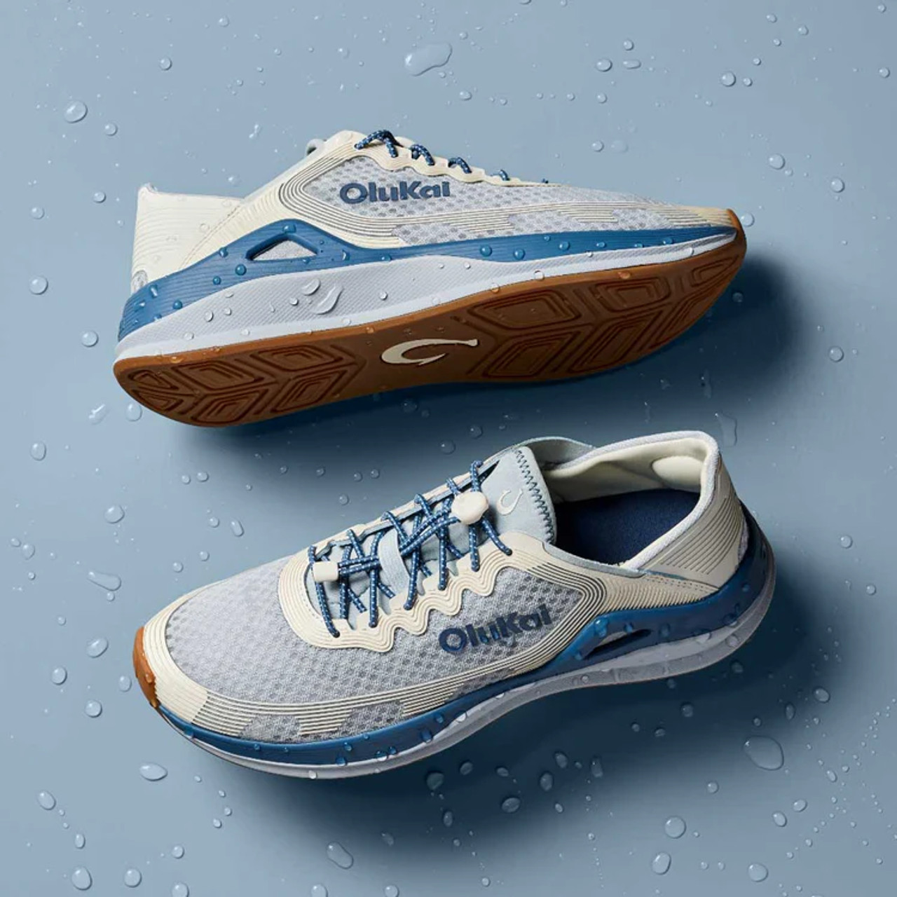 Olukai 'Ahi Shoe - Mens - Blue Pearl/White Sand