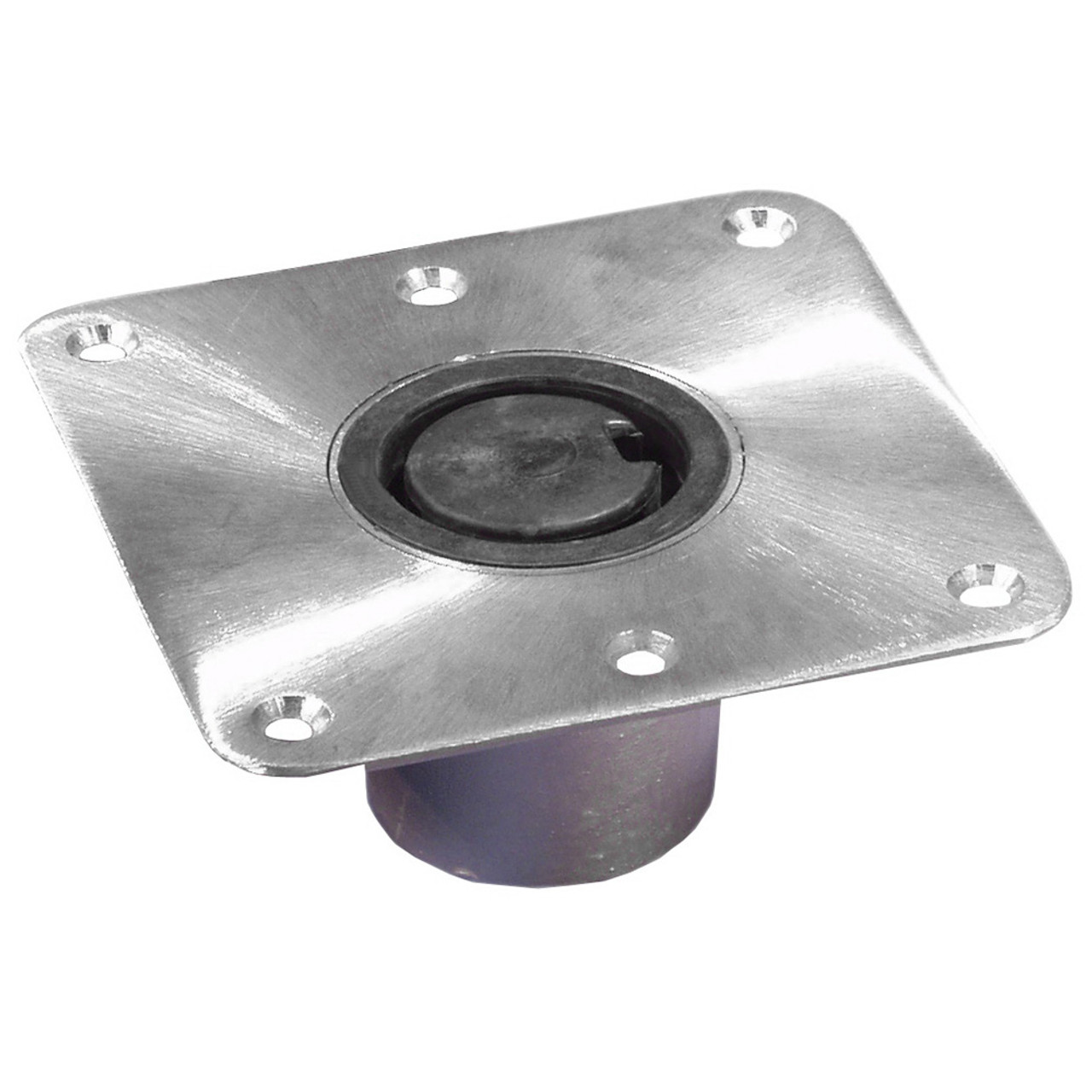 Springfield 2-3\/8" Plug-In Stainless Steel Square Base - 7"x7"