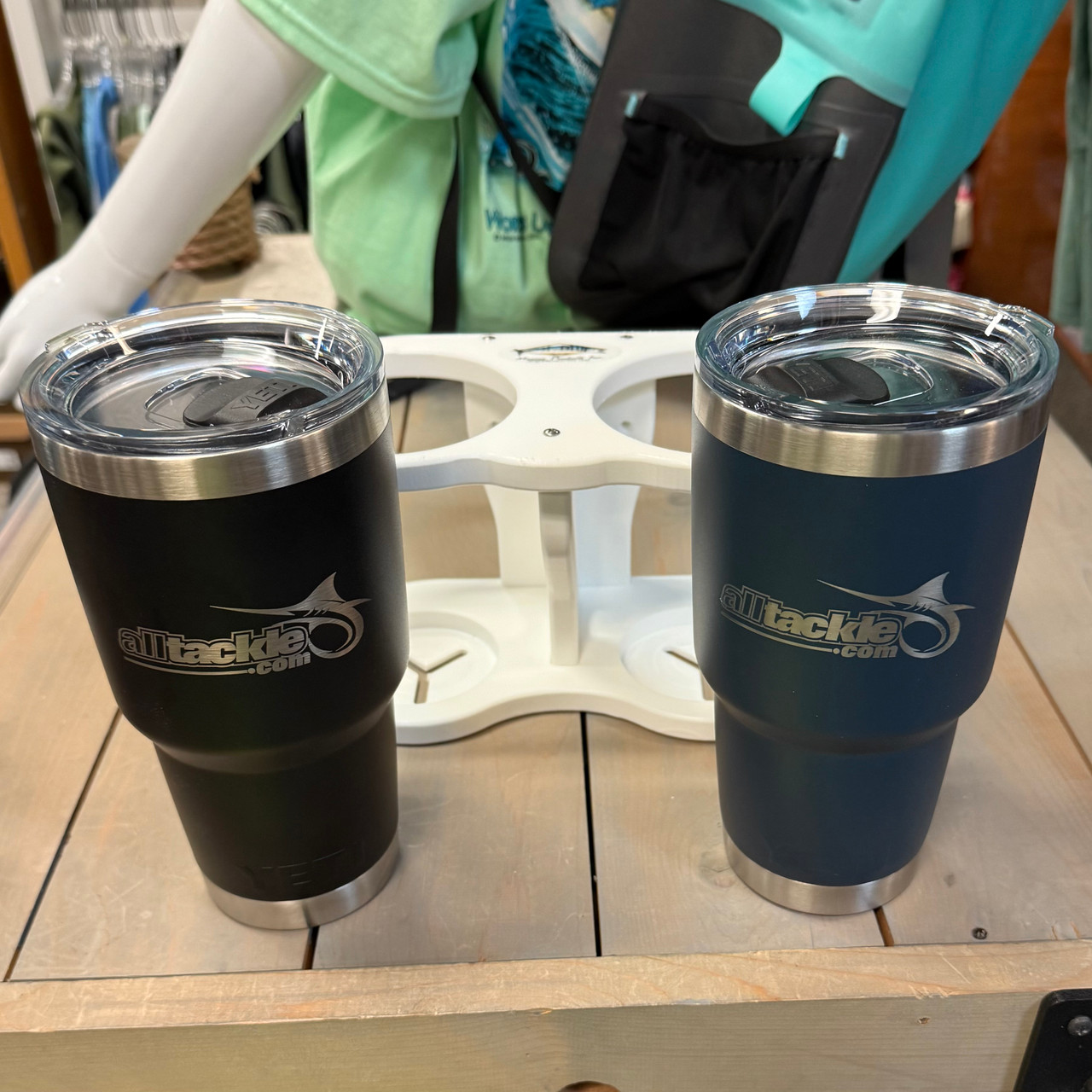 Yeti Alltackle Logo Rambler 30oz Kit - Two Pack w/ Deep Blue Marine Holder
