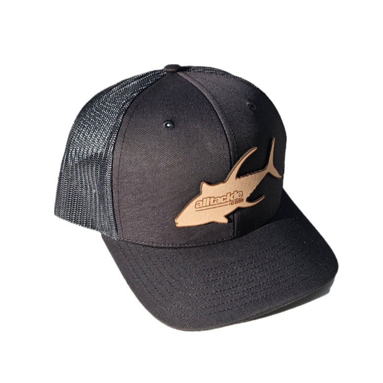 Alltackle Hat - Yellowfin Tuna Leather Patch - Black