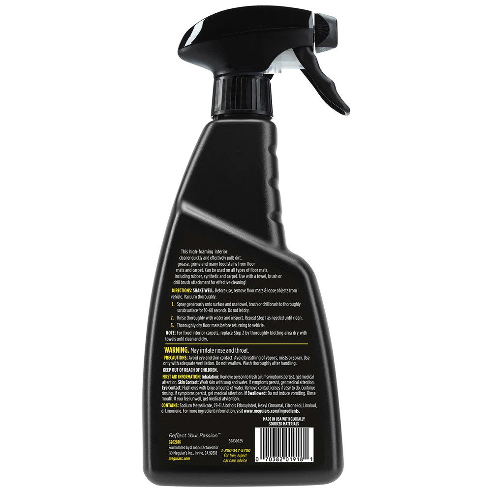 Meguiar's Foaming Floor Mat + Carpet Cleaner - 16oz