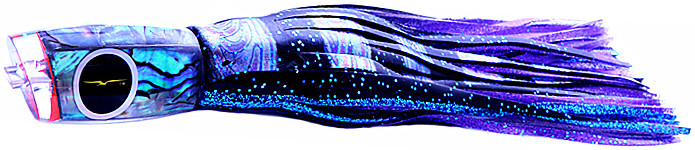 Black Bart Mini 1656 Angled Trolling Lure - Black Purple Split/Purple Fleck