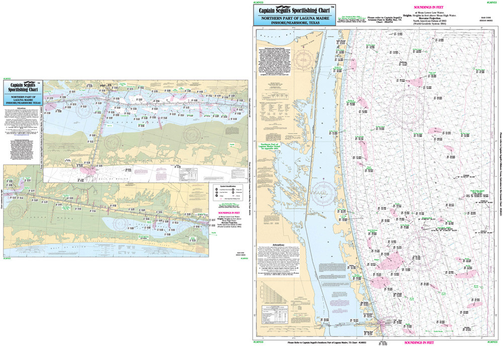 Captain Segull Chart - Nearshore/Inshore: Northern Laguna Madre, TX (LMN53)