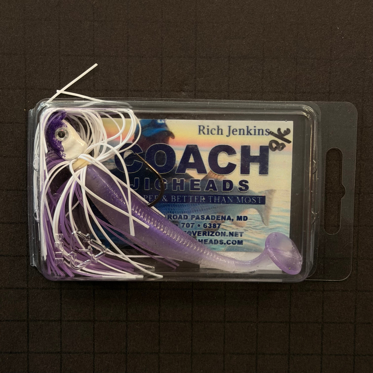 Produced in Pasadena, MD by acclaimed Light Tackle Angler Rich Jenkins. Rich's Candy Corn jigheads are featured in both of Shawn Kimbro's light tackle fishing bibles