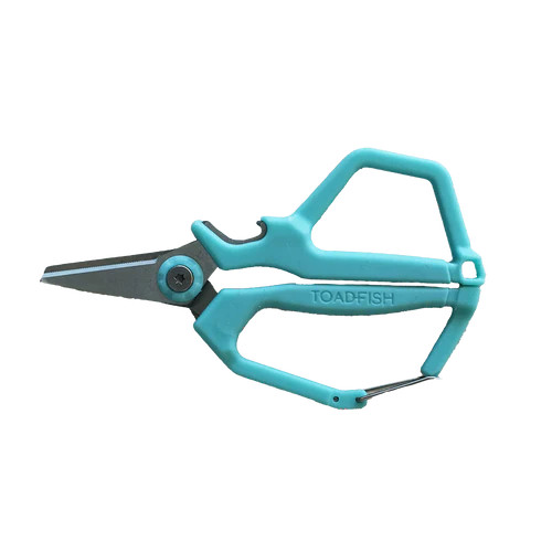 This multi-use Toadfish fishing scissor is designed to be your go to companion for quick rigging with braid, mono, or fluro. Featuring corrosion resistant stainless blades with micro serrated edges. Includes a built-in carabiner for quick storage, a hole through for lanyard attachment, and built-in bottle opener.

With every product sold, we are replenishing the population of inshore species like redfish, trout, cobia, tarpon, and flounder. Let’s Put ‘Em Back®