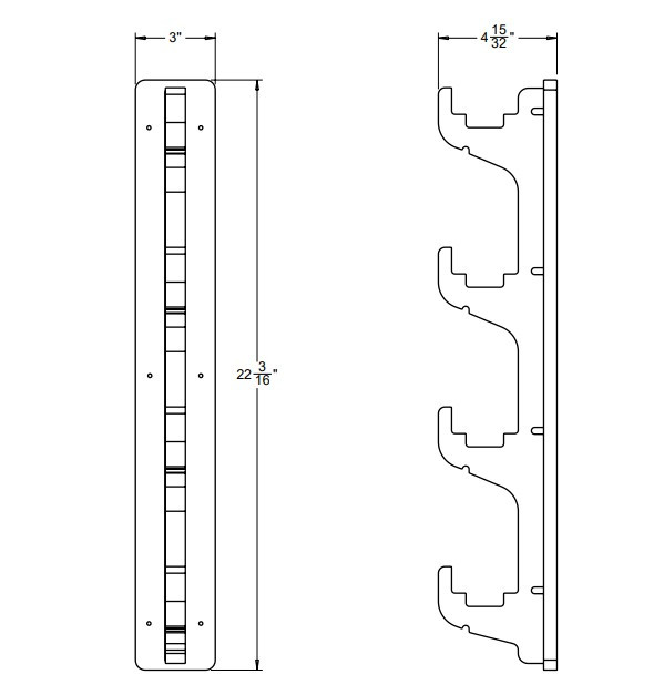 Deep Blue Marine Speargun Rack - 4 Guns (SGH-4)