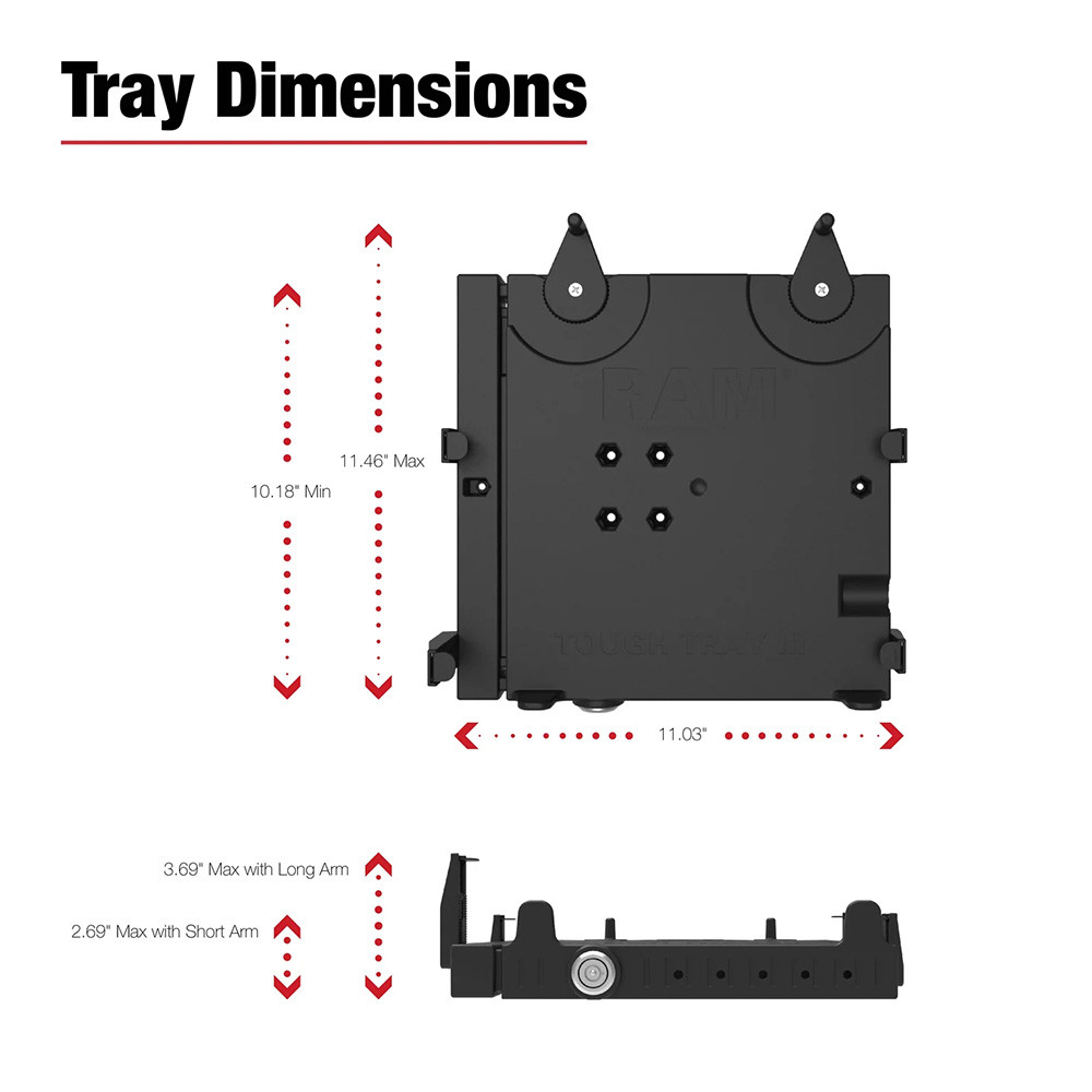 RAM Mount RAM No-Drill Laptop Mount f\/'05-26 Nissan Frontier + More