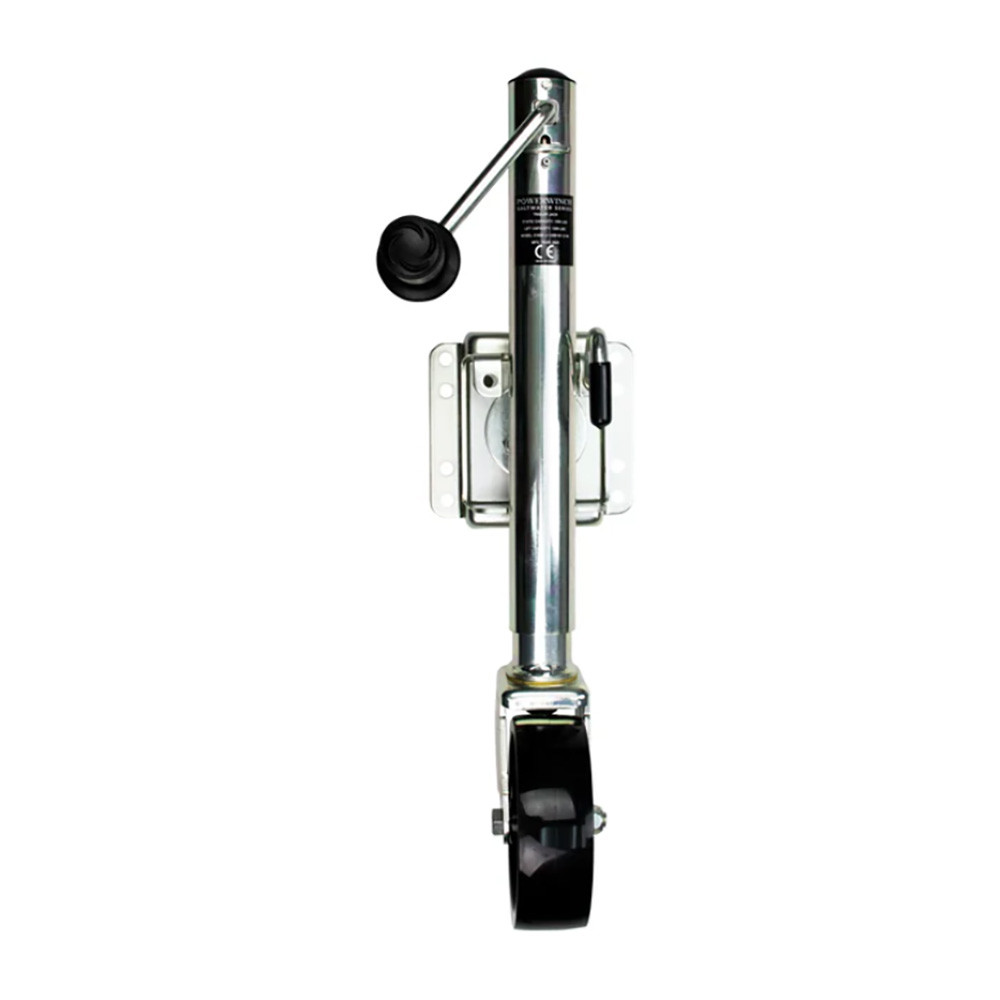 Powerwinch Saltwater Series Jack - 1200lb, Weld-On, Single Wheel, Zinc 500+ HR Salt Spray
