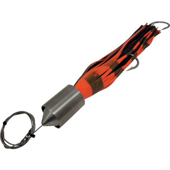 Seaworx Cowbell Lure - 28oz Rigged - Orange/Black