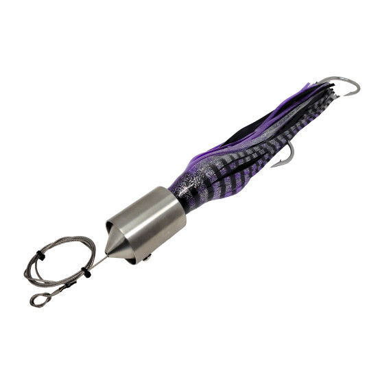 Seaworx Cowbell Lure - 28oz Rigged - Purple/Black
