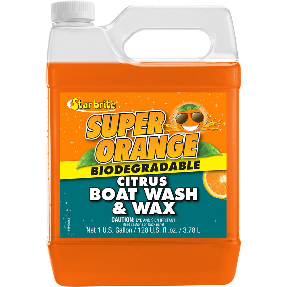 Star brite Super Orange Citrus Boat Wash  Wax - Fresh  Salt Water - 1 Gallon