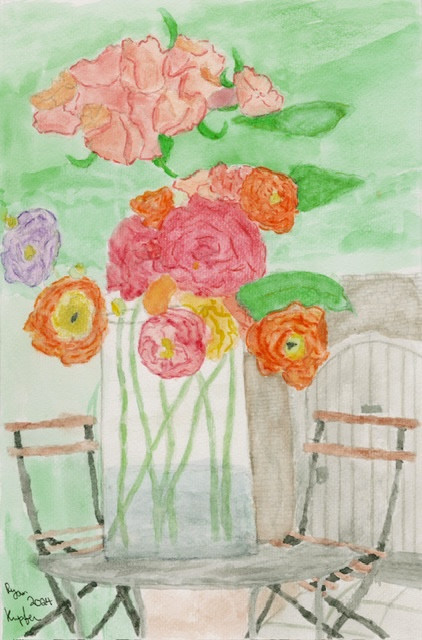 Ryan Kupfer Note Card 5 Pack - Fleurs de Paris Watercolor (RKUP-FP)