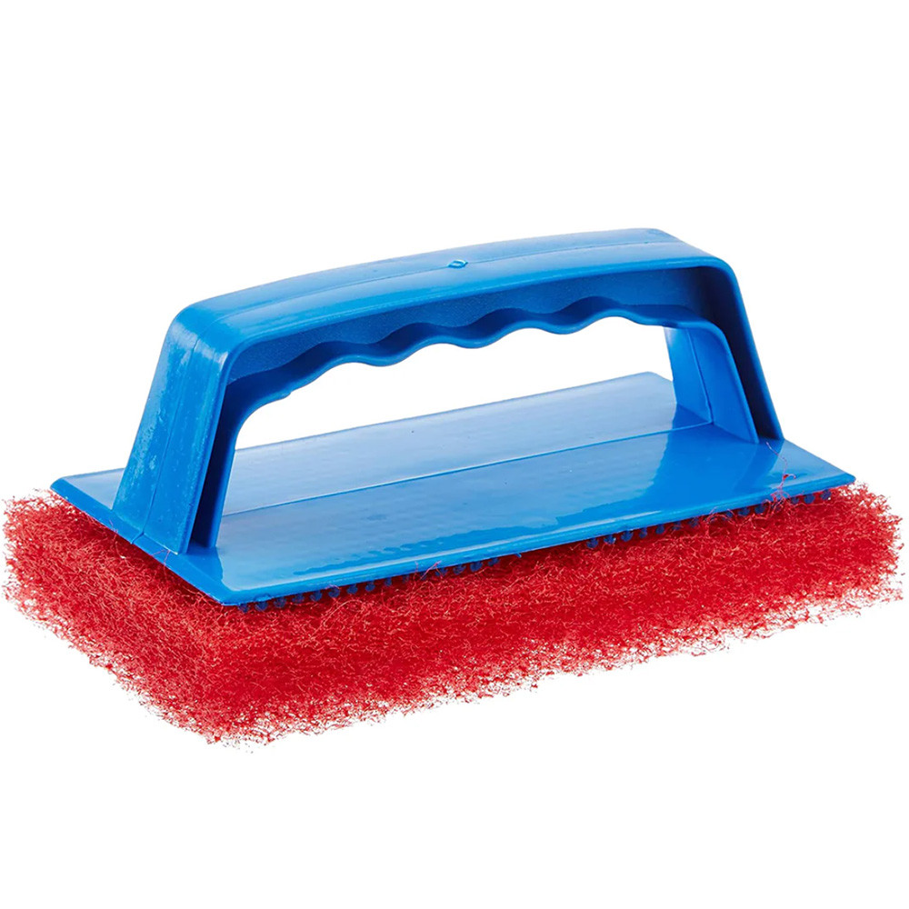 Star brite Medium Red Scrub Pad w\/Interchangeable Handle