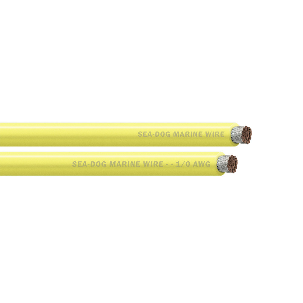 Sea-Dog 1\/0 AWG Yellow Battery Cable - 50'