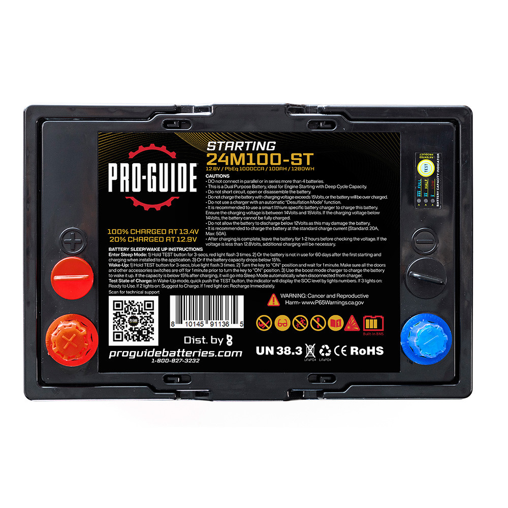 Pro-Guide Signature Series Lithium Starting Battery - 12V - 100AH - Group 24