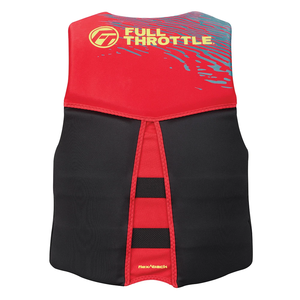 Full Throttle Men's Rapid-Dry Flex-Back Life Jacket - M - Red\/Black