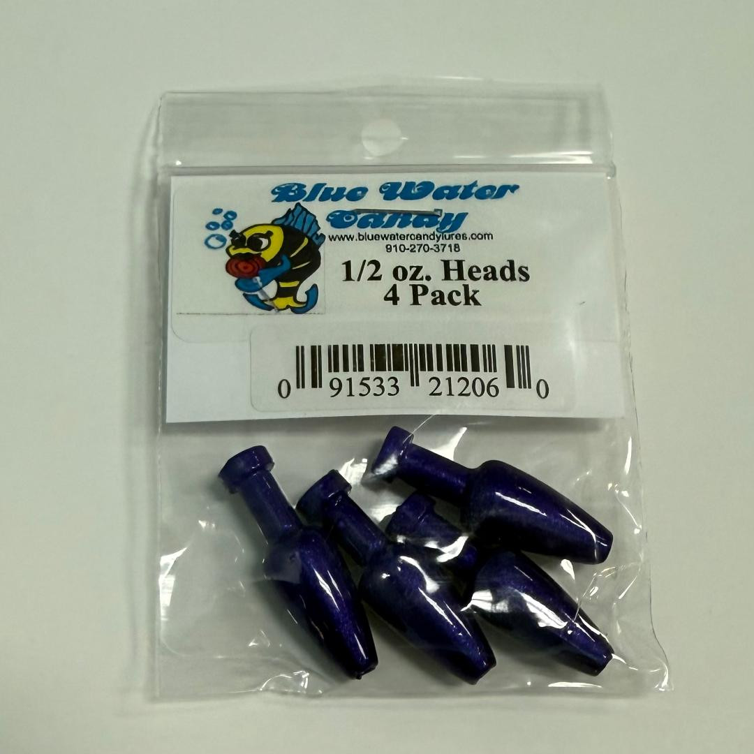 Blue Water Candy Sea Witch Heads 4 Pack - 1/2oz - Deep Purple (091533212060)
