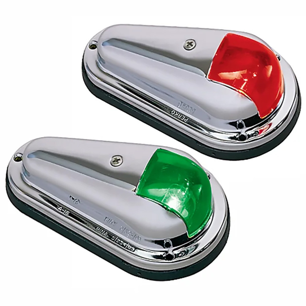 Perko Vertical Mount Side Lights - 12V - Red  Green - (Pair)