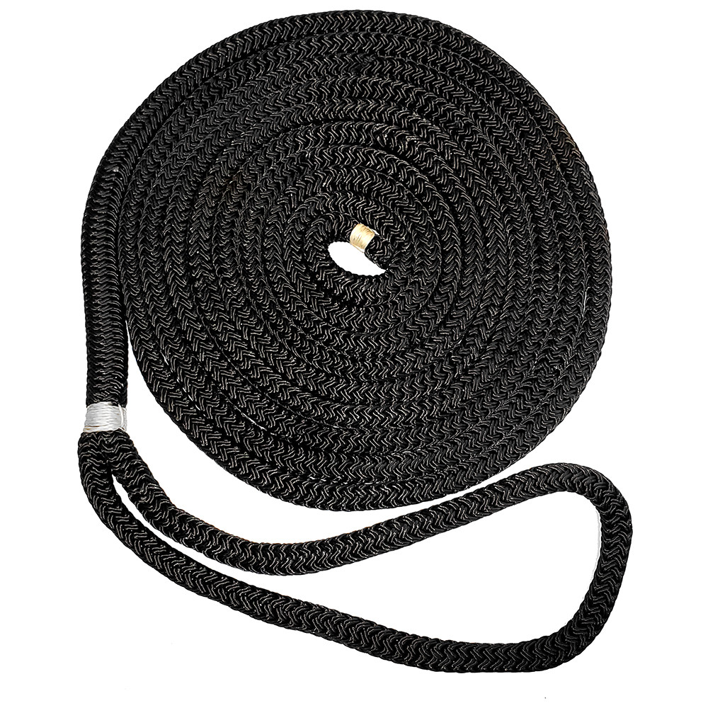 New England Ropes 5\/8" Double Braid Dock Line - Black - 15