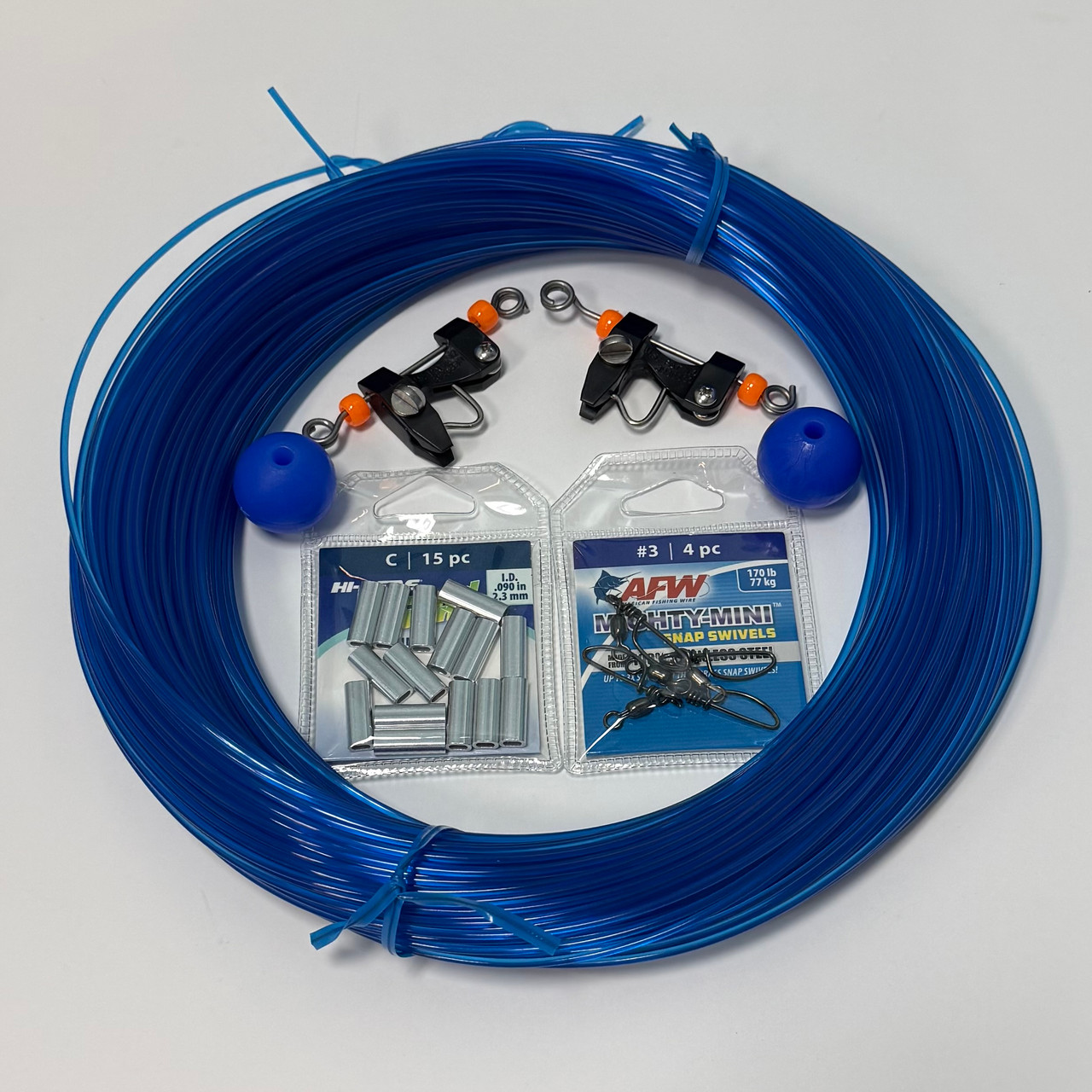 Alltackle Outrigger Rigging Line and Release Clip Kit - Blue