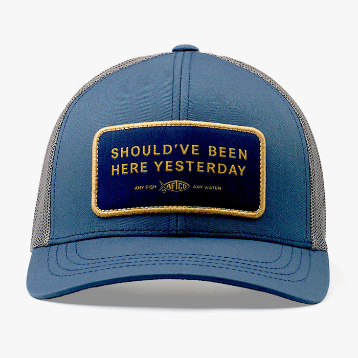 Aftco Guide Sayings Hat - Shouldv'e Been Here Yesterday - Blue/Gray