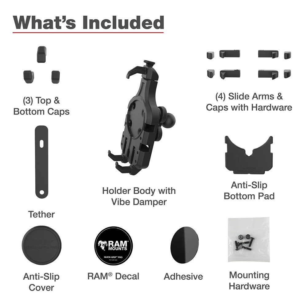 Ram Mount RAM Quick-Grip Pro Phone Holder w\/Ball  Vibration Damper