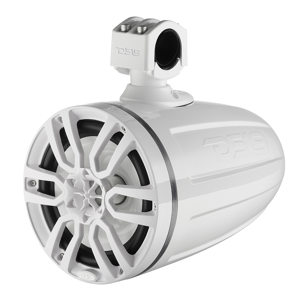 DS18 X Series HYDRO 6.5" Wakeboard Pod Tower Speaker w\/RGB LED Light - 300W - White 
